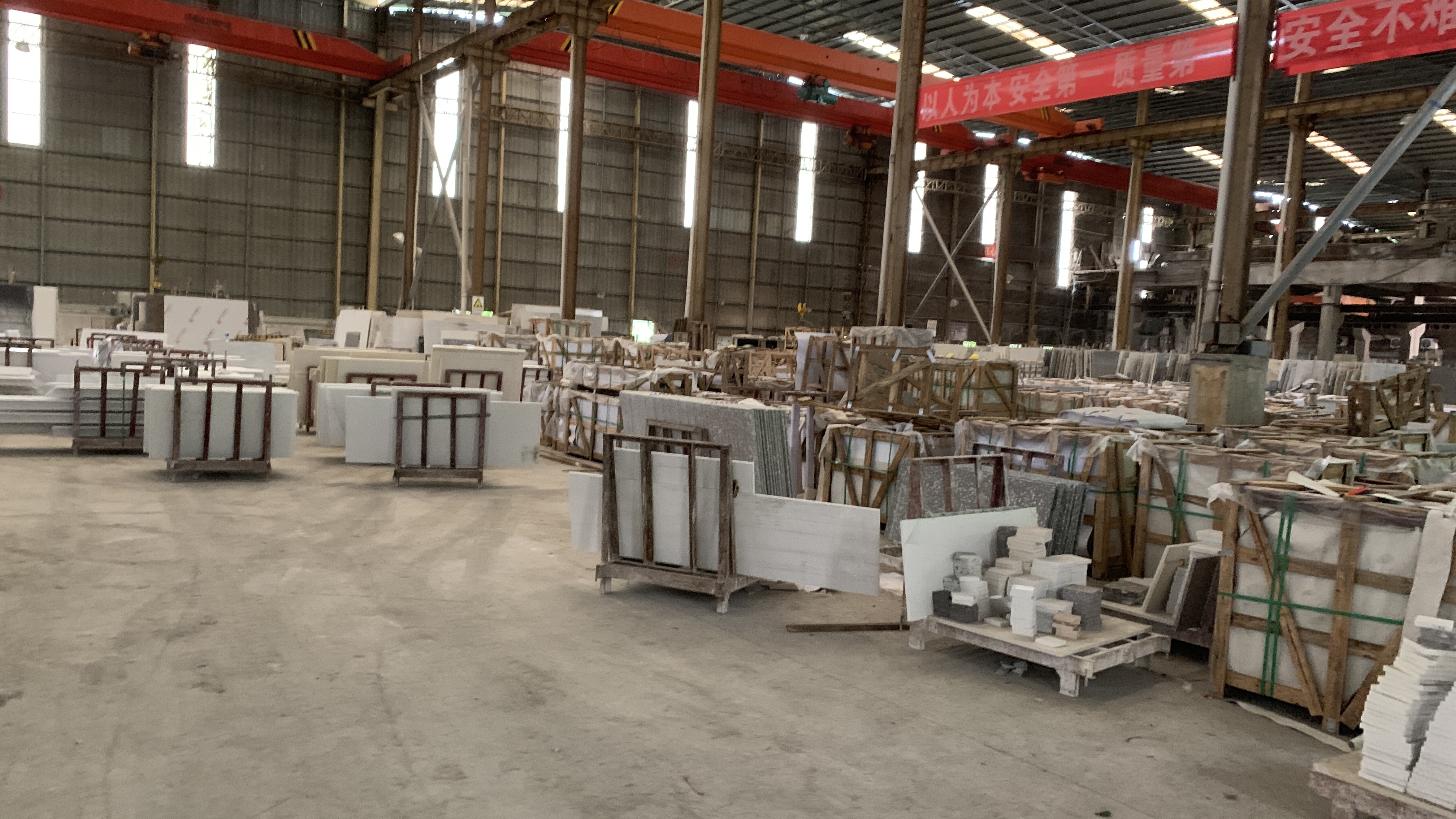 Workshop production reference 24 for stone fabrication and export preparation